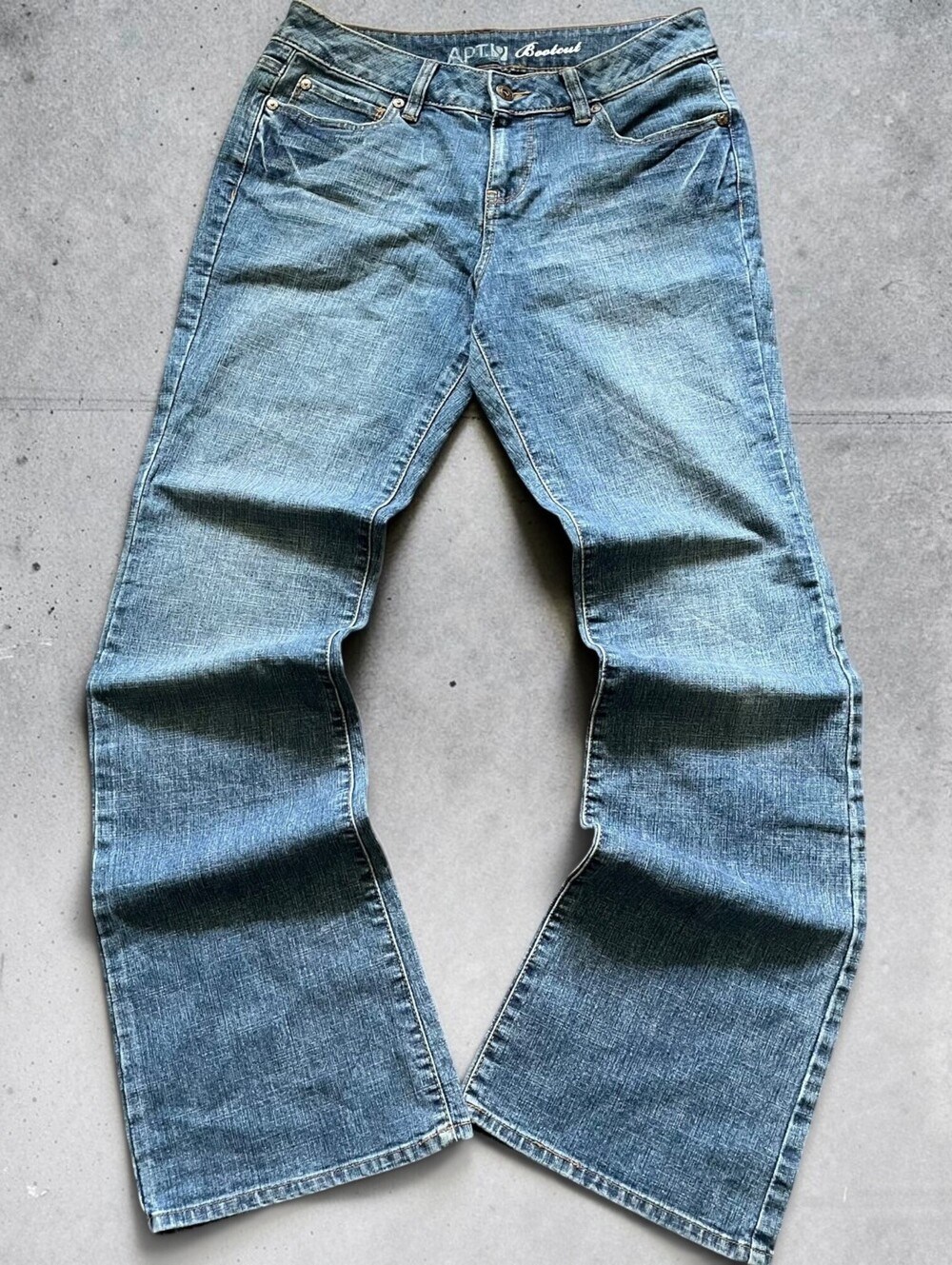 Y2K APT Low Rise Flare Jeans Size 4 Bootcut McBling Grunge 2000s Core Rhinestone